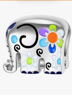 925 Elephant Bracelet Charm-NEW